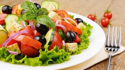 Menú de muestra para gastritis.