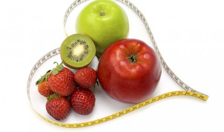Frutas para bajar de peso por 5 kg por semana. 